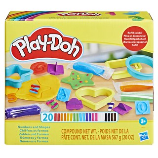 Hasbro 孩之寶 Play-Doh 培樂多 數字與形狀遊戲組, 混合顏色, 567g, 1盒