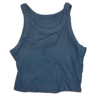 細條紋內搭背心，柔軟親膚 彈性面料 修身緊緻, L, 藍色