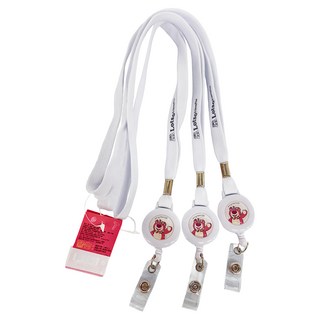 收納王妃 迪士尼 熊抱哥伸縮證件帶, 白色, 3條