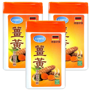 COMFU 康甫 薑黃頂級潤喉糖, 18g, 3盒