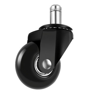 辦公椅萬向輪 2吋 22 x 11mm 5個, 純黑, 1組