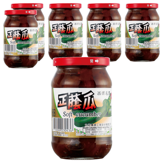丸莊醬油 正蔭瓜 天然純釀黑豆醬汁製成, 380g, 6罐
