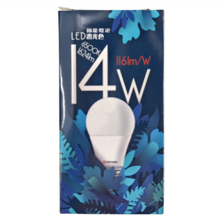 TATUNG 大同 LED節能燈泡 14W 6500K E27 直徑65 x 127mm, 晝光色, 20個