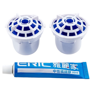 ERIC雅麗家 防臭落水頭2件組 (含20ml矽利康), 5 x 4 x 5cm, 1組