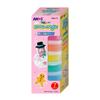 AMOS 阿摩司 雪花魔法黏土, RAINBOW, 1盒