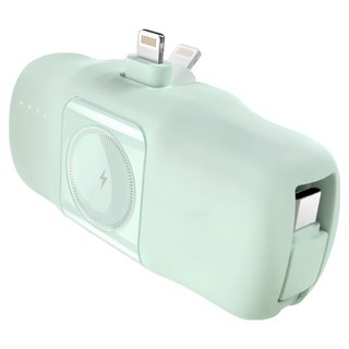 Timo Lightning直插式3合1口袋行動電源, TIMO-03L, 綠色