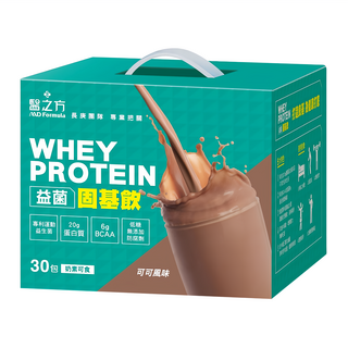 台塑生醫 醫之方 益菌固基飲 可可風味 30包 960g 蛋白飲 BCAA 低糖, 1盒