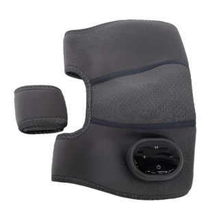 新一代兩用式石墨烯電動按摩機，肩/膝蓋腿部紓緩敷，31*17*6.8cm, G5199-1, 灰色