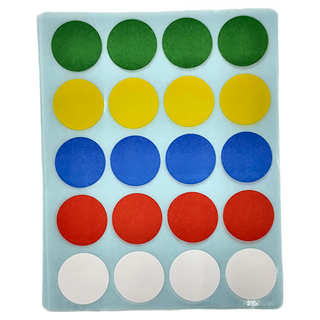 華麗牌 彩色標籤 WL-2033 ∮20mm, 混色, 3200張, 1盒