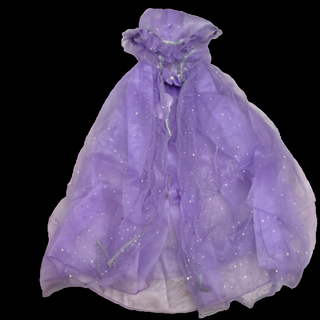 公主披風 閃亮連帽造型披肩 角色扮演派對服裝, 紫色, 1入