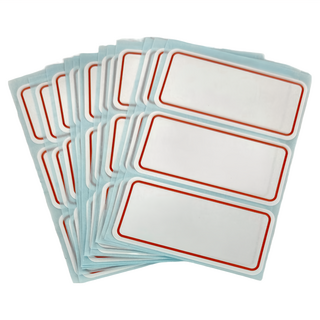 華麗牌 自黏標籤 45張 73 x 34mm, 紅框 白色, 20包, 1盒