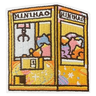 Hi 你好 刺繡貼紙 可黏可燙可縫, 夾娃娃機, 1張