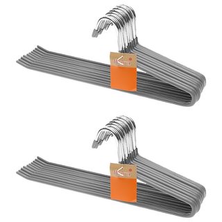 NATURE LIVING 防滑塗層1段褲掛 Set 10個, 灰色, 20個
