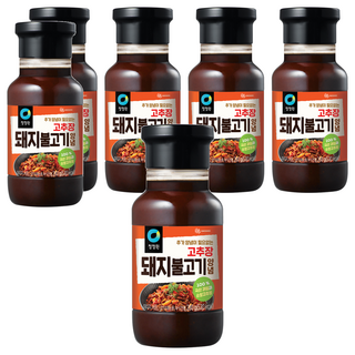 清淨園 韓式豬肉烤肉醬 辣味 精選蘋果梨子釀造 醃漬/炒飯/炒菜/拌飯多用途醬料, 280g, 6瓶