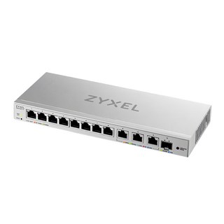 ZYXEL 簡易網管型12埠SFP 10G光纖 Multi-Gigabit乙太網路交換器 XGS1250-12，高速傳輸，簡易管理, 1個