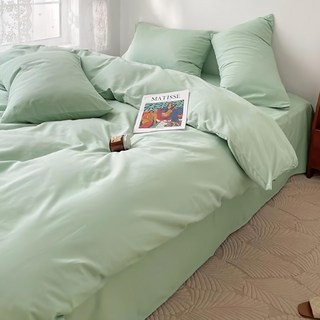 Aaron艾倫生活家 經典素色舒柔棉被套, 薄荷綠