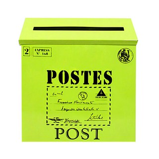 復古美式信箱 金屬烤漆, 綠色, 1個