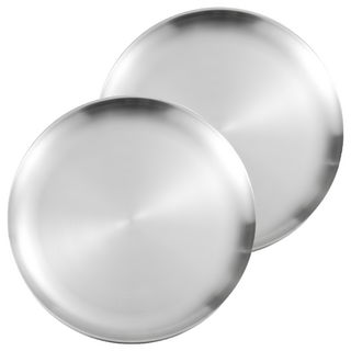 BangJiaShi 幫家適 不鏽鋼圓盤 2個, 銀色, 1組