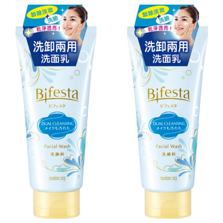 Bifesta 碧菲絲特 洗卸兩用淨透洗面乳, 添加植物纖維 打造明亮光滑美肌, 120g, 2條