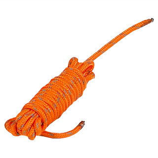 FAmILyLIFE 生活 加粗防滑雙反光營繩 附調節片 單頭 8個, 亮麗橘