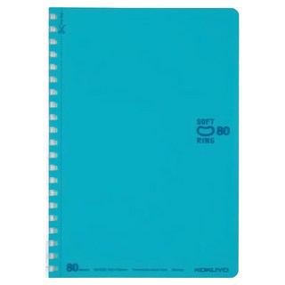 KOKUYO 國譽 軟線圈筆記本mini B6 80頁, 亮藍色, 1本