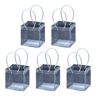 Mihwabujang PVC塑膠購物袋 禮品包裝袋 花束/蛋糕適用, 5個, 透明色, 長大型
