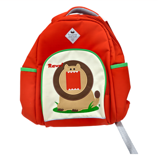 beatrix NEW YORK 經典刺繡幼童背包, 橘色獅子圖案, 適合6歲以上兒童, 32 x 16 x 41.5cm, 獅子