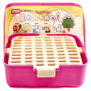 Carno 卡諾 方型加大兔便盆 粉紅色 28*22*16cm, 1個