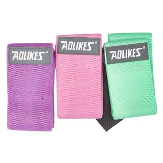 AOLIKES 奧力克斯 阻力圈 虐臀圈3入組 複合編織 邊緣加固設計, 76 x 8cm, 青色 + 粉色 + 紫色, 1組