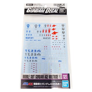 BANDAI 萬代 組裝模型 鋼彈水貼紙 No.121 機動戰士AGE適用1, Multicolor, 不適用, 1個