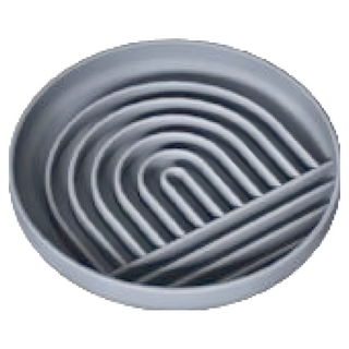 Little poppet 小小毛孩 寵物矽膠慢食碗 - 夜幕灰 19x19x3.8cm, 1個