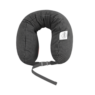 LAMINA 樂米娜 風格條紋兩用頸枕, 黑色