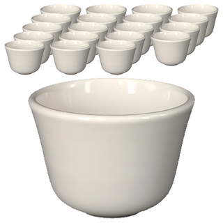 TATUNG 大同磁器 港式茶杯 陶瓷茶杯 功夫茶杯 台灣製造, 20個, 白色