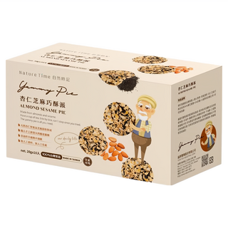 自然時記 杏仁芝麻巧酥派 10包入, 200g, 1盒