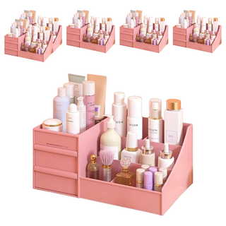 化妝品收納盒 C210 25 x 15.5 x 11.5cm 279g, 粉色, 6個