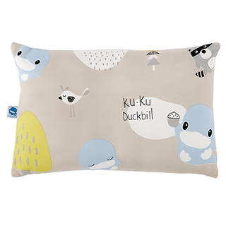 KU.KU Duckbill 酷咕鴨 童心初生枕 100%純棉, KU4030-003 雲灰色, 35 x 23cm, 1個