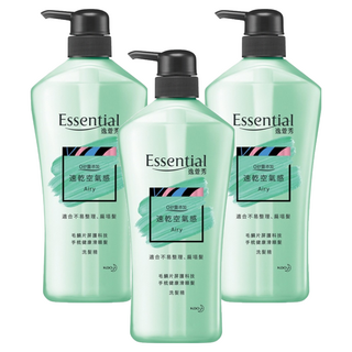 Essential 逸萱秀 速乾空氣感洗髮精 適合不易整理、扁塌髮, 700ml, 3瓶