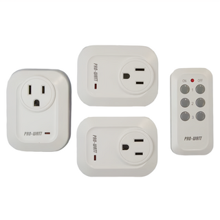 PRO-WATT 華志 無線遙控插座 1對3, BH9907U-3, 1組