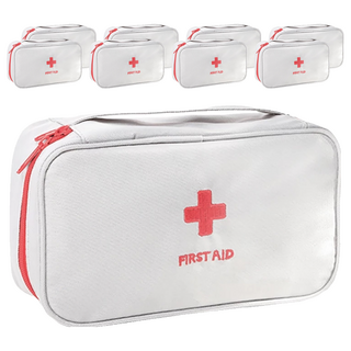 醫藥急救包 蘋果紅質感灰牛津布, 9個