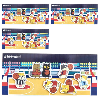 黃阿瑪的後宮生活 造型磁鐵 籃球 紙材橡膠磁鐵 尺寸約5*5cm, 後宮運動會 多色, 4個