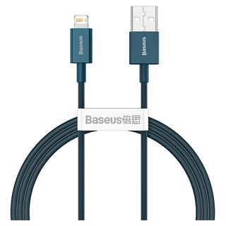 Baseus 倍思 優勝系列 USB to IP 2.4A 快充數據線, 2m, 藍色, 1個