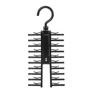 SJIAYP 領帶夾 最多可收納20條領帶, 黑色, 1個