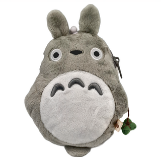 Sun Arrow 絨布伸縮票夾, 17cm, TOTORO 灰色+白色, 1個