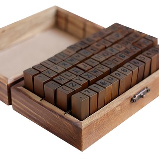 復古字母數字印章組, 1組, 混色