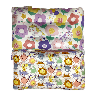 荳荳枕 2入組 100%棉, 43 x 28 x 6cm, 花朵獨角獸 + 動物世界