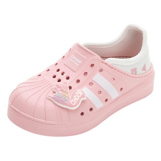 CHOOP 兒童款輕便水陸洞洞鞋 霧粉色, 20cm