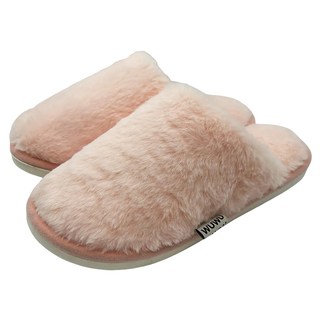 WUWU 珊瑚絨包頭布拖 A028, 粉色, 38-39