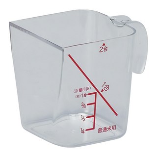 珍珠金屬 米量杯 2杯份 hakari cc-1530, 透明, 360ml, 1個