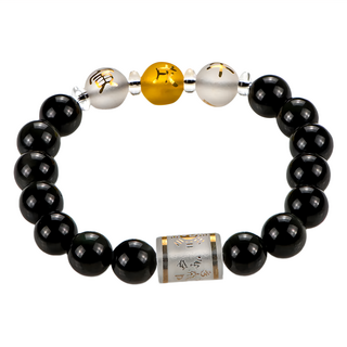 馥瑰馨盛 女貴人黑曜石手鍊 10mm圓珠 16cm手圍, 虎馬狗, 1條