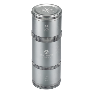 Campingmoon 柯曼 鋁合金雙層咖啡豆收納罐 230ml, 銀色, 1個